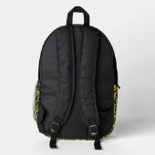 Sac À Dos Imprimé Motif Triangle Noir Jaune (Verso)