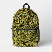 Sac À Dos Imprimé Motif Triangle Noir Jaune (Recto)