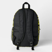 Sac À Dos Imprimé Motif Triangle Noir Jaune (Verso)