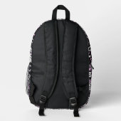 Sac À Dos Imprimé Motif Triangle Noir Violet (Verso)