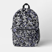 Sac À Dos Imprimé Motif Triangle Noir Violet (Recto)