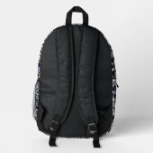 Sac À Dos Imprimé Motif Triangle Noir Violet (Verso)