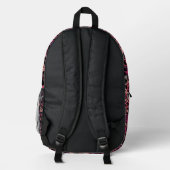 Sac À Dos Imprimé Motif Triangle Rose Violet (Verso)