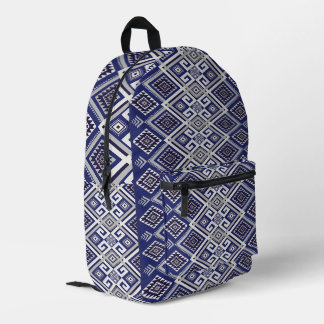 Sac À Dos Imprimé Motif tribal bleu marine de surface
