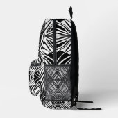 Sac À Dos Imprimé Motif tribal noir blanc (Droite)