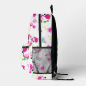 Sac À Dos Imprimé Motif tropical, Flamants roses, pastèques, Fleurs (Droite)