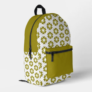 Sac À Dos Imprimé Motif Vert Olive