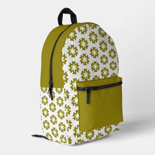 Sac À Dos Imprimé Motif Vert Olive (Coin arrière gauche)