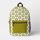 Sac À Dos Imprimé Motif Vert Olive (Recto)