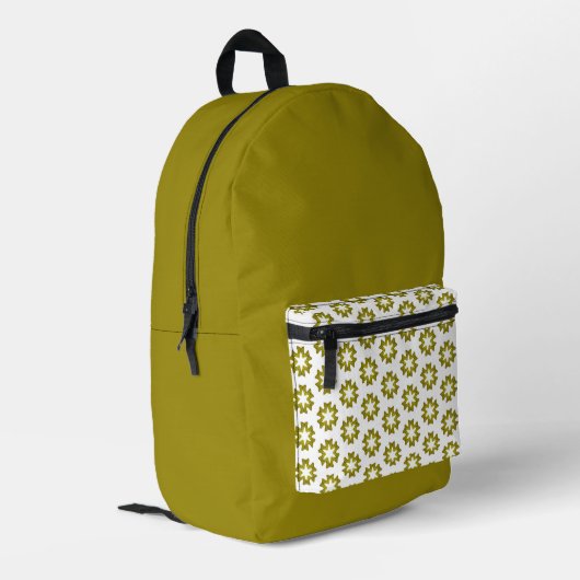 Sac À Dos Imprimé Motif Vert Olive (Coin arrière gauche)