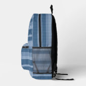 Sac À Dos Imprimé motif vertical rayé bleu (Droite)
