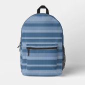 Sac À Dos Imprimé motif vertical rayé bleu (Recto)