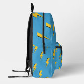 Sac À Dos Imprimé Motif Yellow Lightning Blue Arrière - plan Y2K (Gauche)