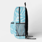 Sac À Dos Imprimé Motif Zèbre Bleu (Droite)