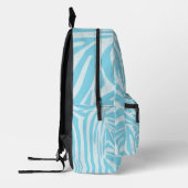 Sac À Dos Imprimé Motif Zèbre Bleu (Gauche)