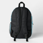 Sac À Dos Imprimé Motif Zèbre Bleu (Verso)