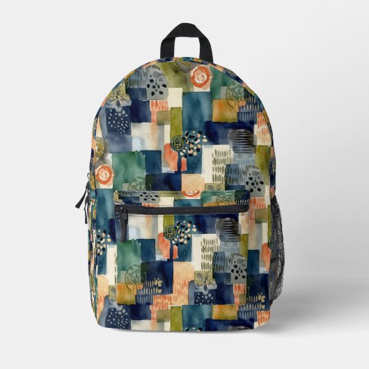 Sac À Dos Imprimé motifs carrés Abstraits (Recto)
