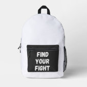 Sac À Dos Imprimé Motivational Find Your Fight Quote Art (Recto)