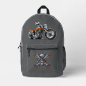Sac À Dos Imprimé Moto-dessin (Recto)