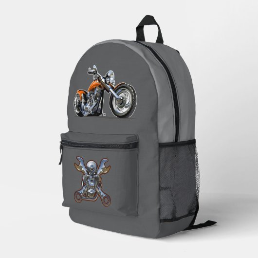 Sac À Dos Imprimé Moto-dessin (Coin arrière droit)