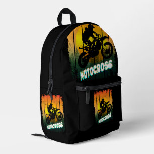 Sac À Dos Imprimé Motocross nature conduite moto sports pilote