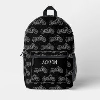 Motocyclette moto noir nom garçons école