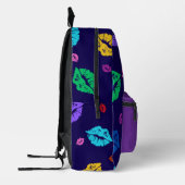 Sac À Dos Imprimé Multi-colored Lip Print Backpack (Gauche)