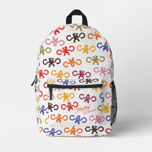 Sac À Dos Imprimé Multi-Monkey Business Backpack Bag (Recto)