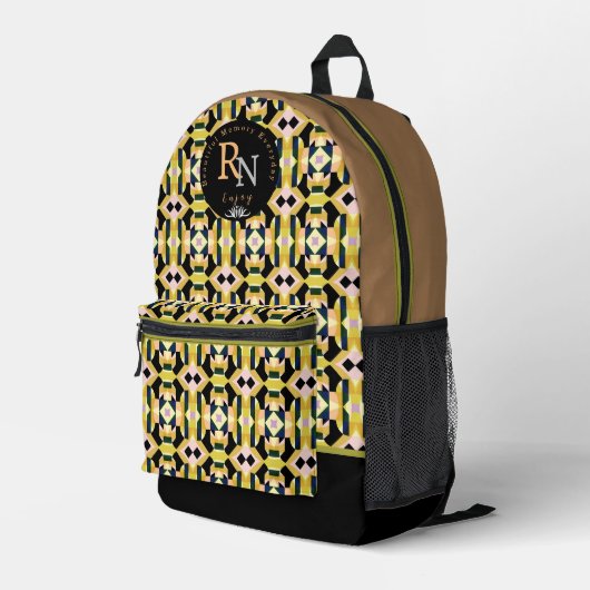 Sac À Dos Imprimé Multicolores géométriques (Coin arrière droit)