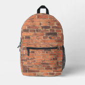 Sac À Dos Imprimé Mur de Briques (Recto)