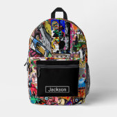 Sac À Dos Imprimé Mur de graffiti (Recto)