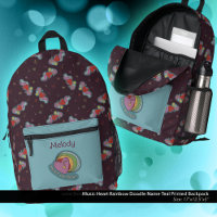 Music Heart Rainbow Doodle Nom Turquoise