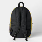 Sac À Dos Imprimé Mustard Yellow Back to School Backpack (Verso)