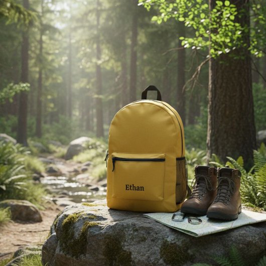 Sac À Dos Imprimé Mustard Yellow Back to School Backpack
