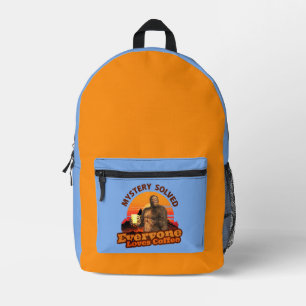 Sac À Dos Imprimé Mystère résolu tout le monde aime le café Bigfoot
