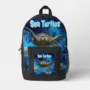 Sac À Dos Imprimé Natation Tortues de mer aquatiques