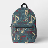 Sac À Dos Imprimé Né à Dance Blue/Red/Gold ID277 (Recto)