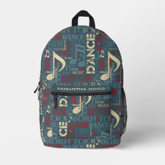 Sac À Dos Imprimé Né à Dance Blue/Red/Gold ID277