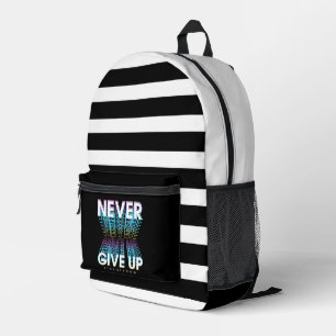 Sac À Dos Imprimé Ne jamais renoncer à rester fort