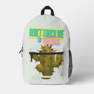 Sac À Dos Imprimé Ne me touchez pas, je suis un cactus