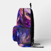 Sac À Dos Imprimé Nebula de l'espace violet dans l'encre d'alcool (Droite)