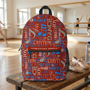 Sac À Dos Imprimé Née pour danser Bleu/Blanc/Toute Couleur ID277