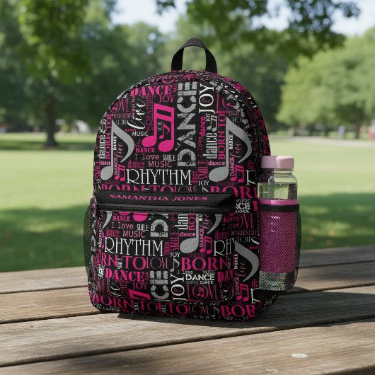 Sac À Dos Imprimé Née pour danser Pink ID277