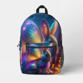 Sac À Dos Imprimé Neon Bunny (Recto)