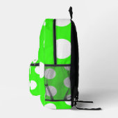 Sac À Dos Imprimé Neon Green Blanc Grand Pois (Droite)