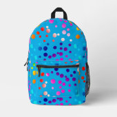 Sac À Dos Imprimé Neon Pois Sur Aqua (Recto)