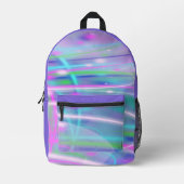Sac À Dos Imprimé Neon rose Turquoise violet Abstrait (Recto)