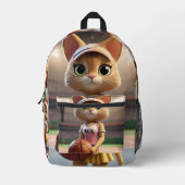 Sac À Dos Imprimé Netball Cat (Recto)