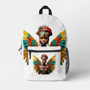 Sac À Dos Imprimé Nia Safiri Fairy Tribal Africain