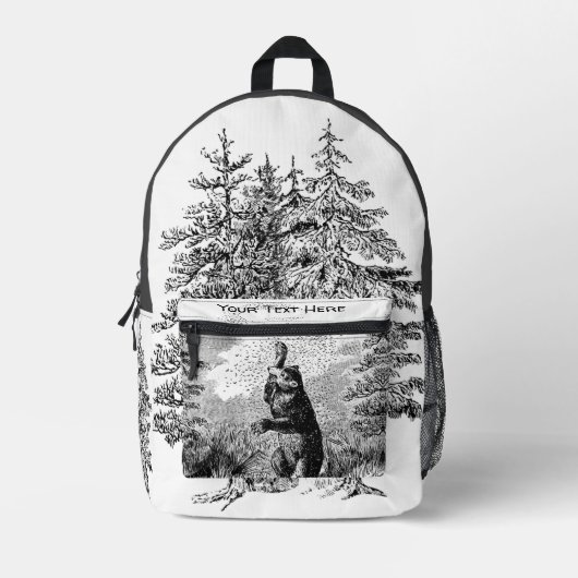 Sac À Dos Imprimé Nimrod - Ours et abeilles (Recto)
